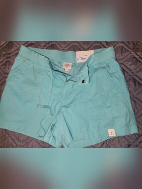 Women's St. John's Bay Size 14 Light Aqua Drawstring Shorts